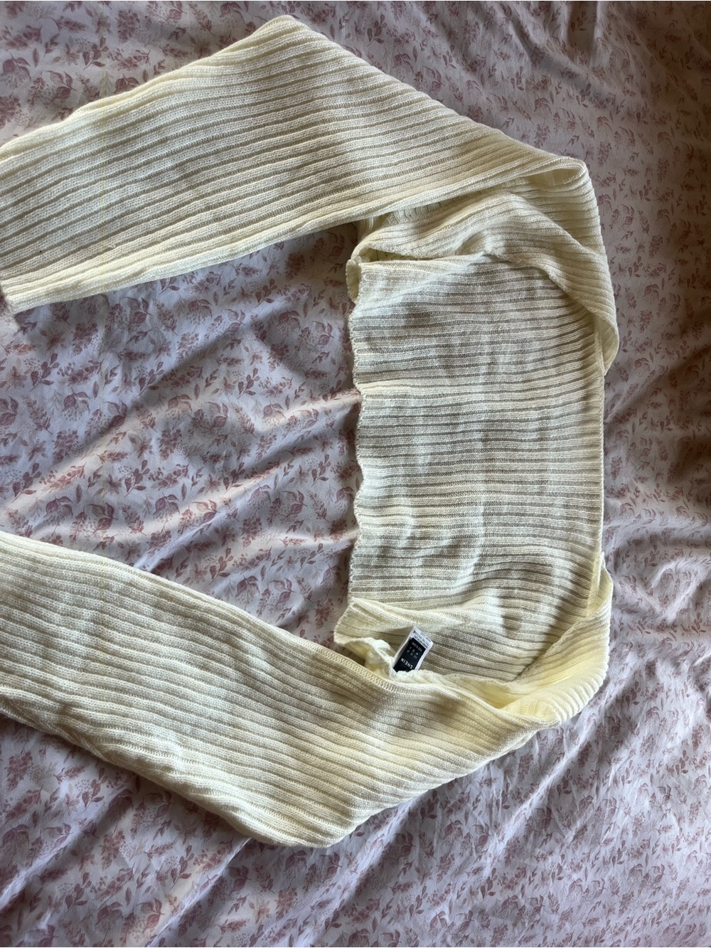 Light Yellow Ribbed Women's Sweater - Casual Comfort